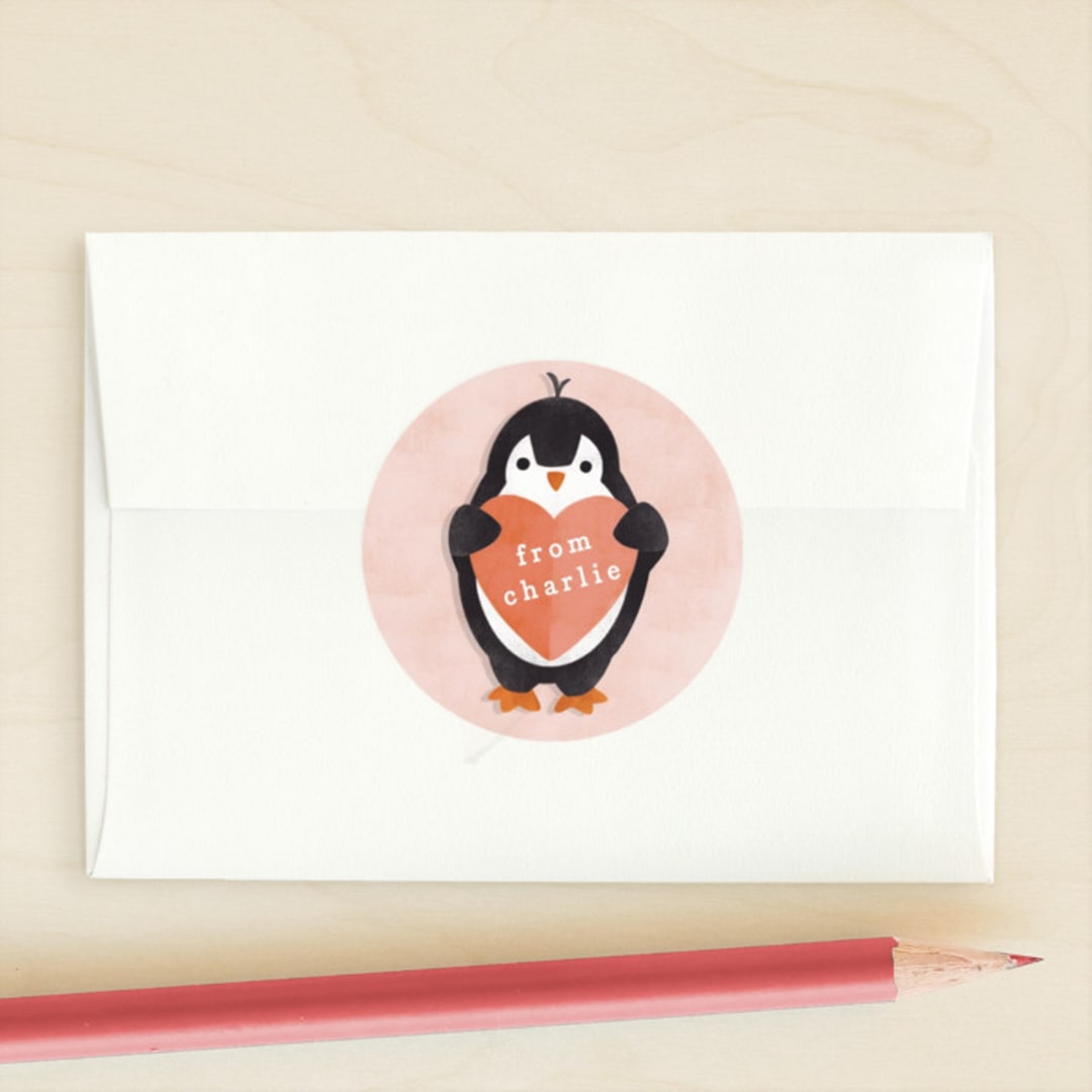 "Waddle You Say" - Custom Stickers in Blush by Snow and Ivy - Front