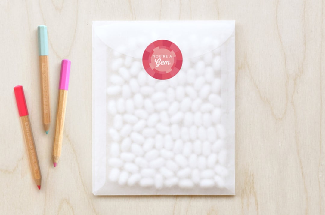 "You're a Gem" - Custom Stickers in Quartz by Sarah DeWitt - Front