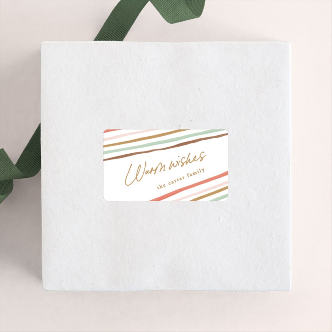 "Festive Lines" - Custom Stickers in Candy by Creo Study - Front