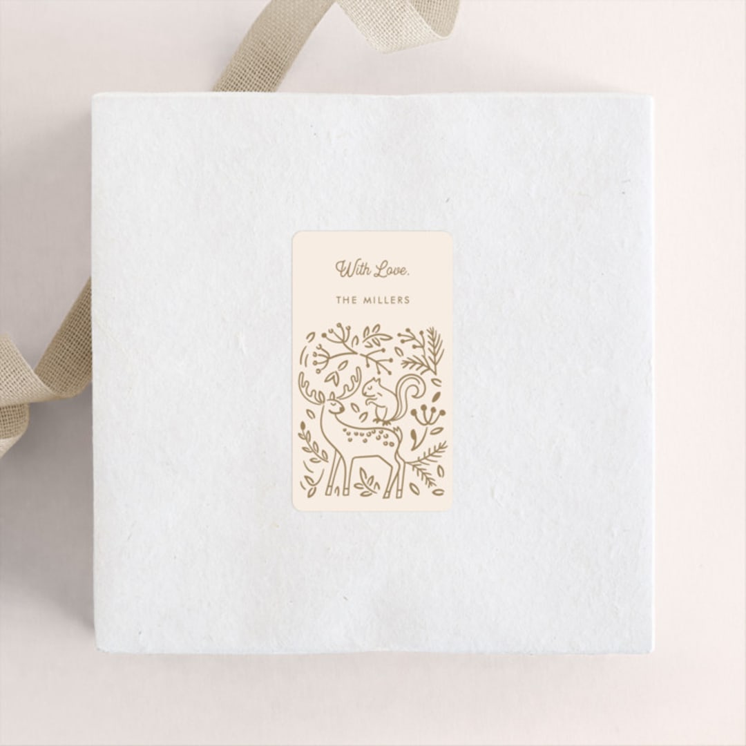"Enchanted Holiday" - Custom Stickers in Golden by Teju Reval - Front