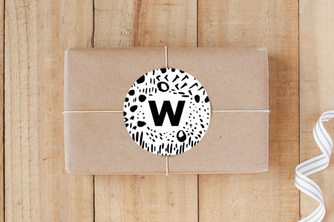 "Brush Strokes BW" - Custom Stickers in Midnight by Christina Flowers - Front