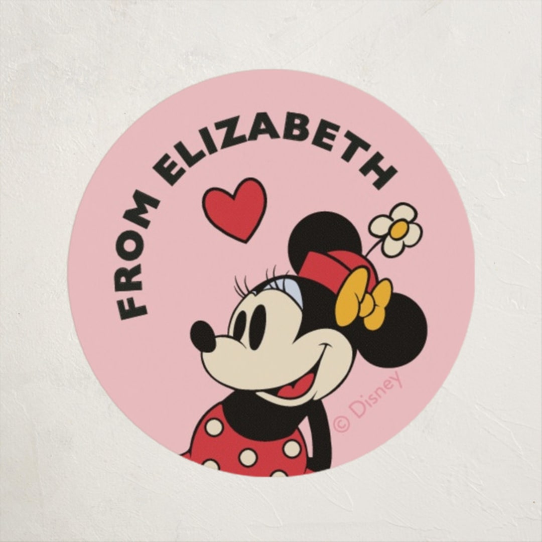 "Disney's Vintage Minnie" - Custom Stickers in Blush by Heather Schertzer - Front