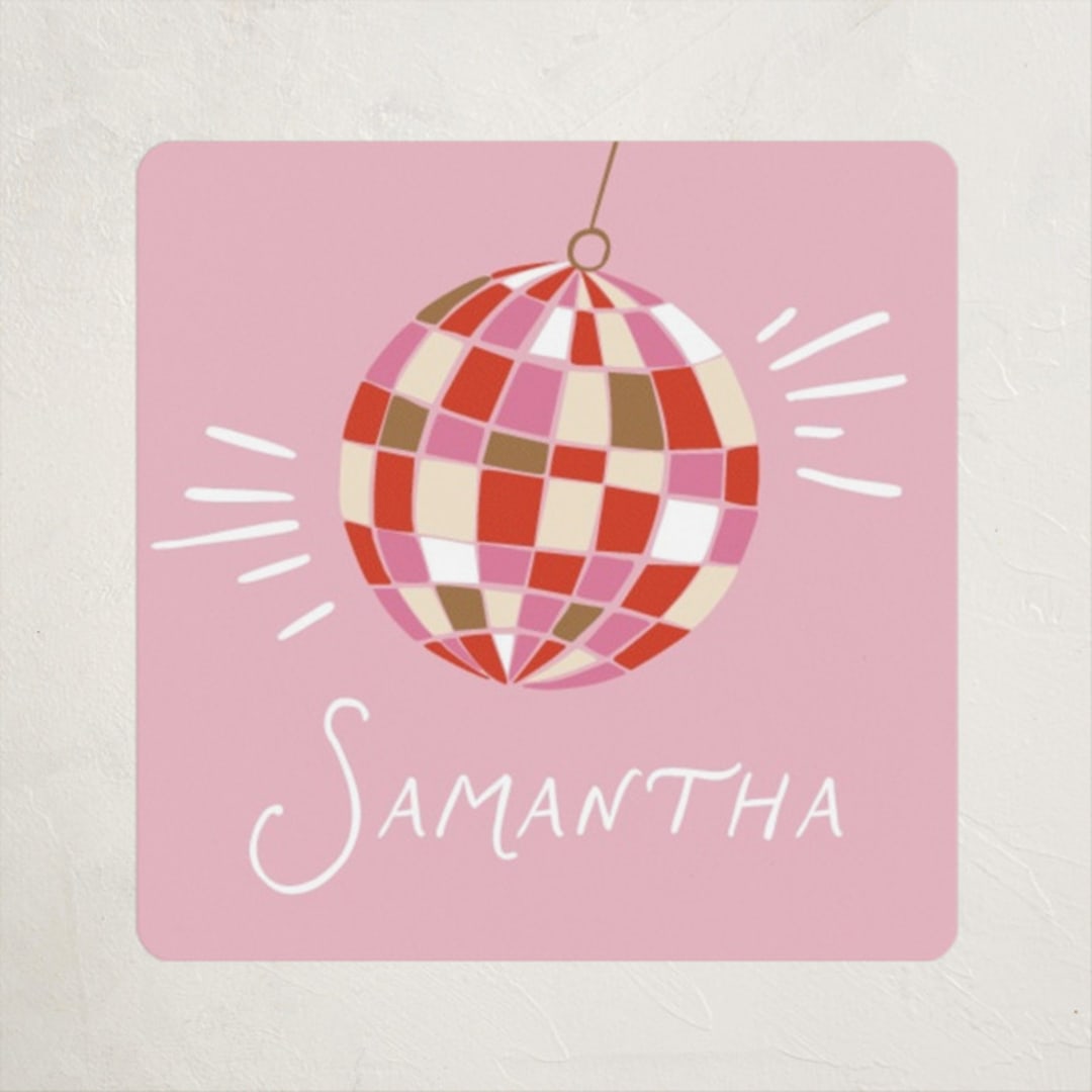 "Disco Shine" - Custom Stickers in Sand by Pixel and Hank - Front