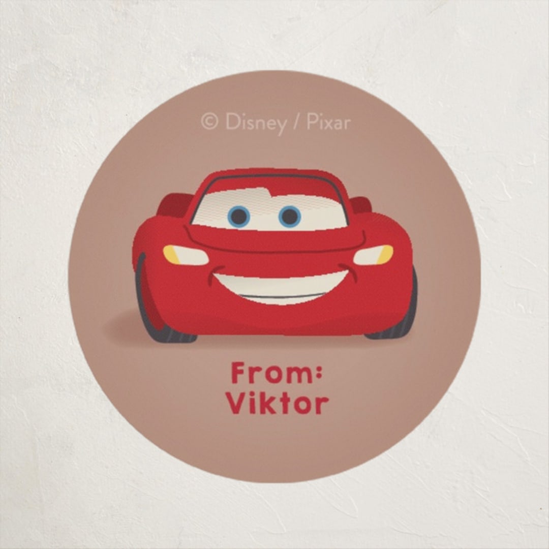 "Disney and Pixar's Lightning McQueen and Friends" - Custom Stickers in Light Cocoa by tinaleeart - Front