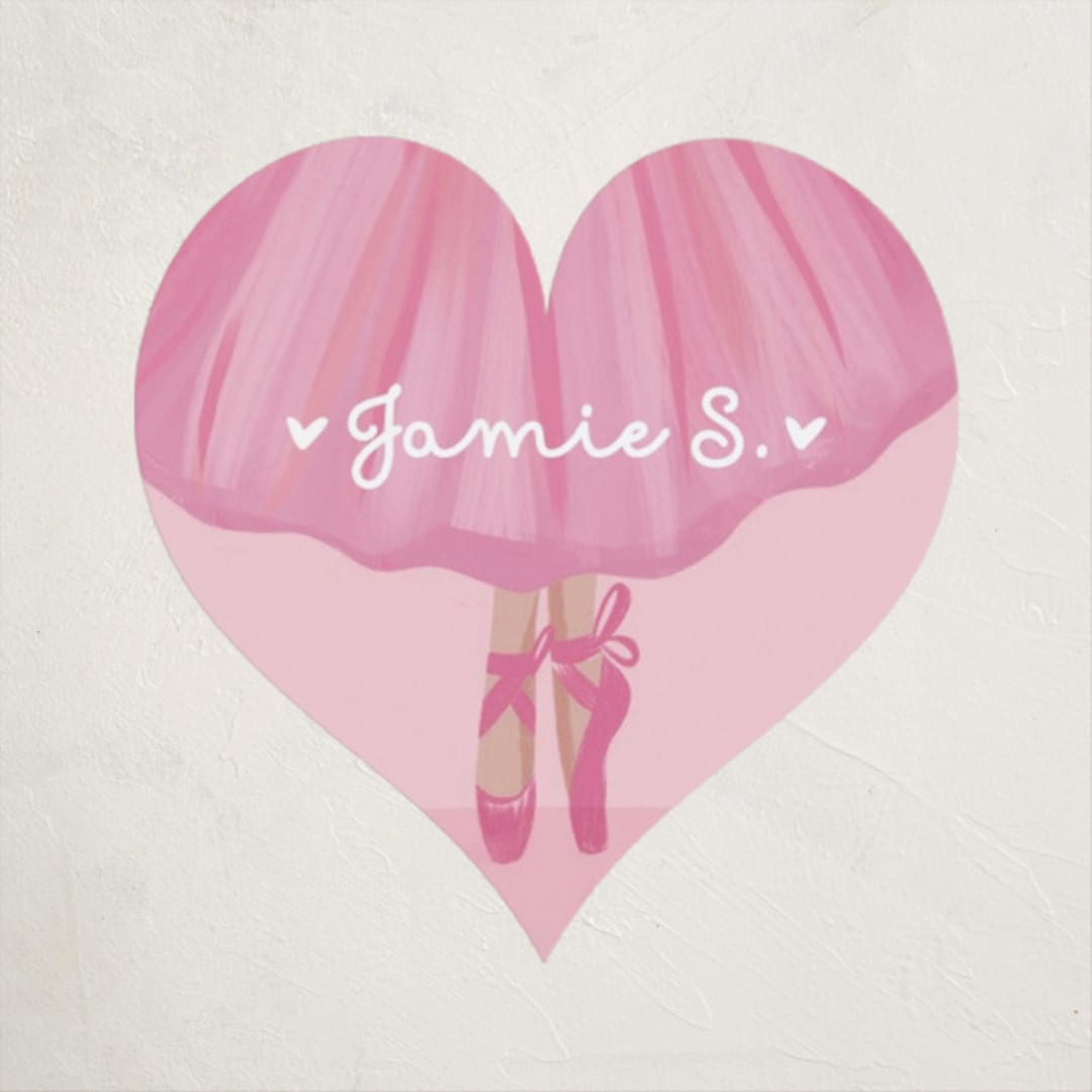 "Heart Twirl" - Custom Stickers in Blush by Gina Grittner - Front
