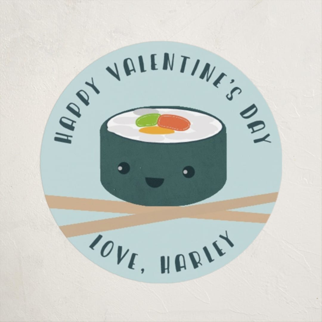 "Sushi Love" - Custom Stickers in Pool by Annie Holmquist - Front