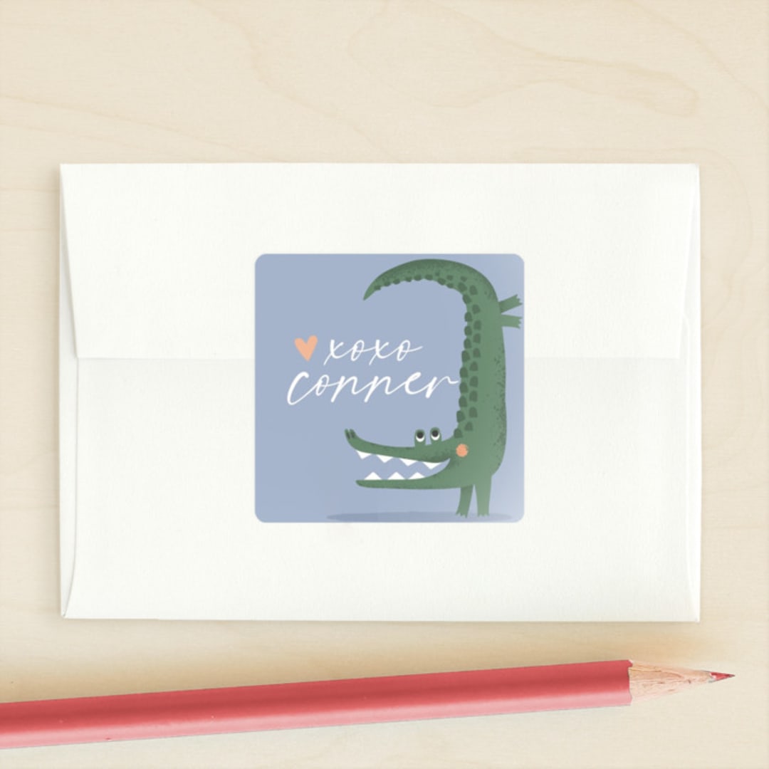 "You Croc my World" - Custom Stickers in Lake by Karidy Walker - Front