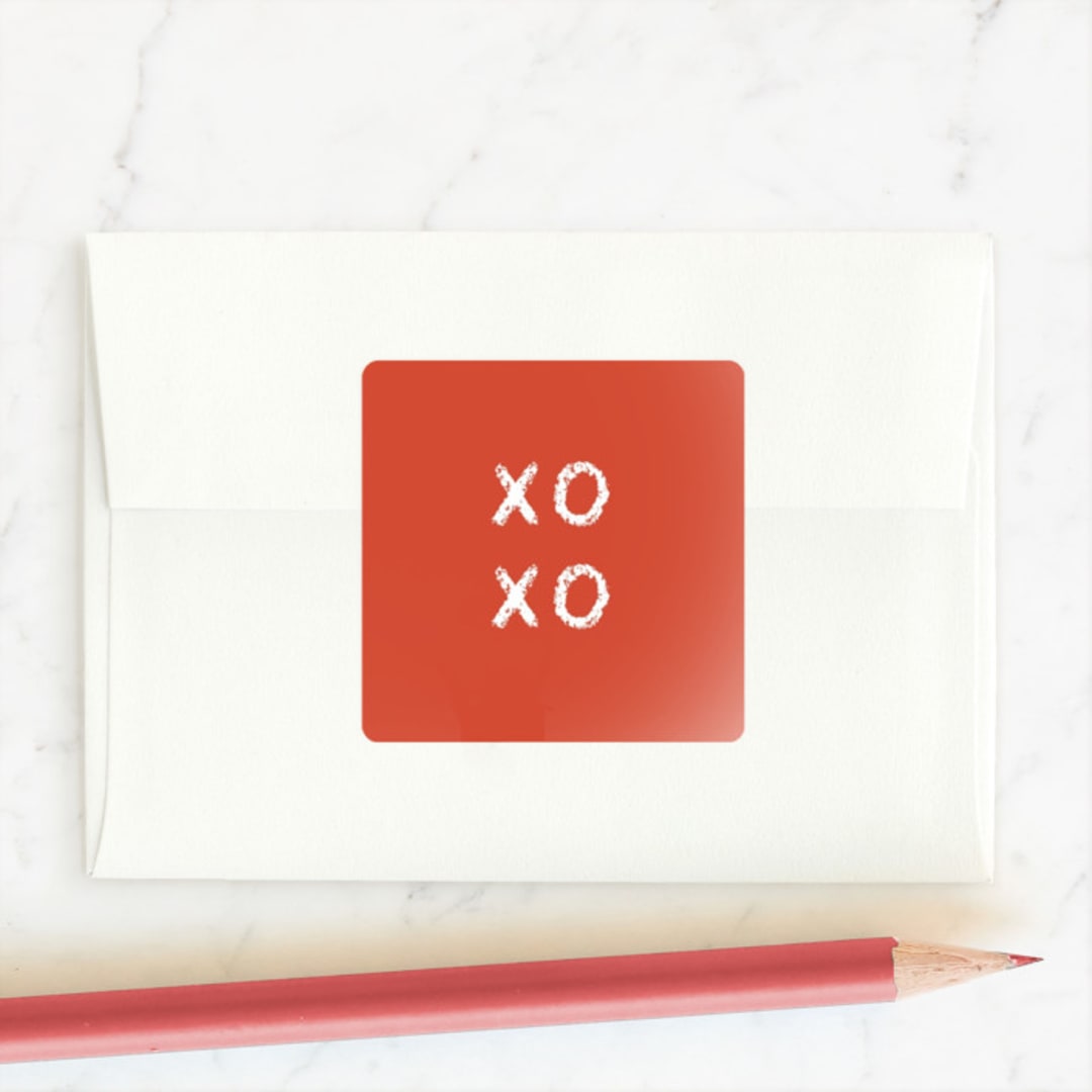 "Colorful XOXO" - Custom Stickers in Bright by Becky Nimoy - Front