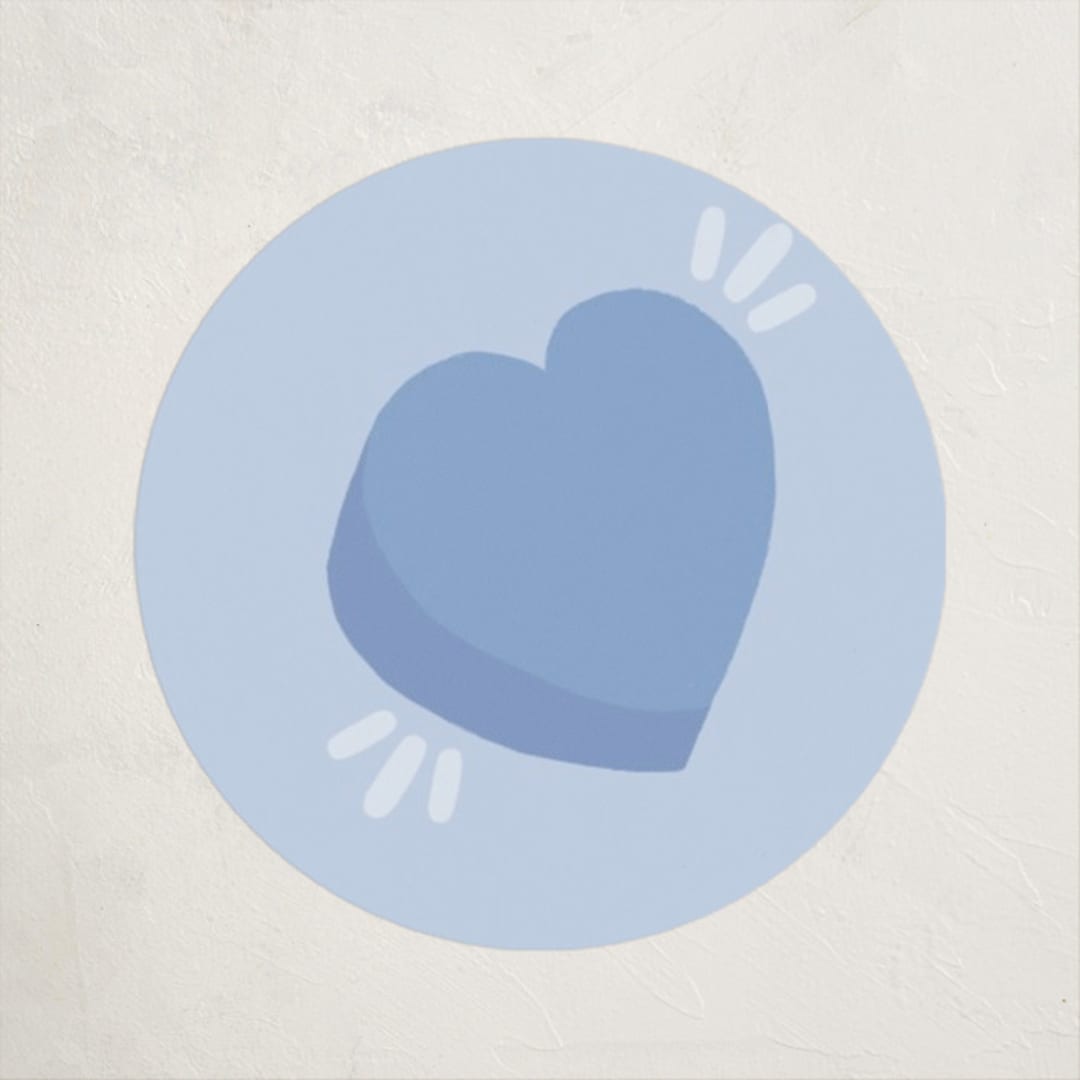 "Kind Heart" - Custom Stickers in Chartreuse by Marabou Design - Front