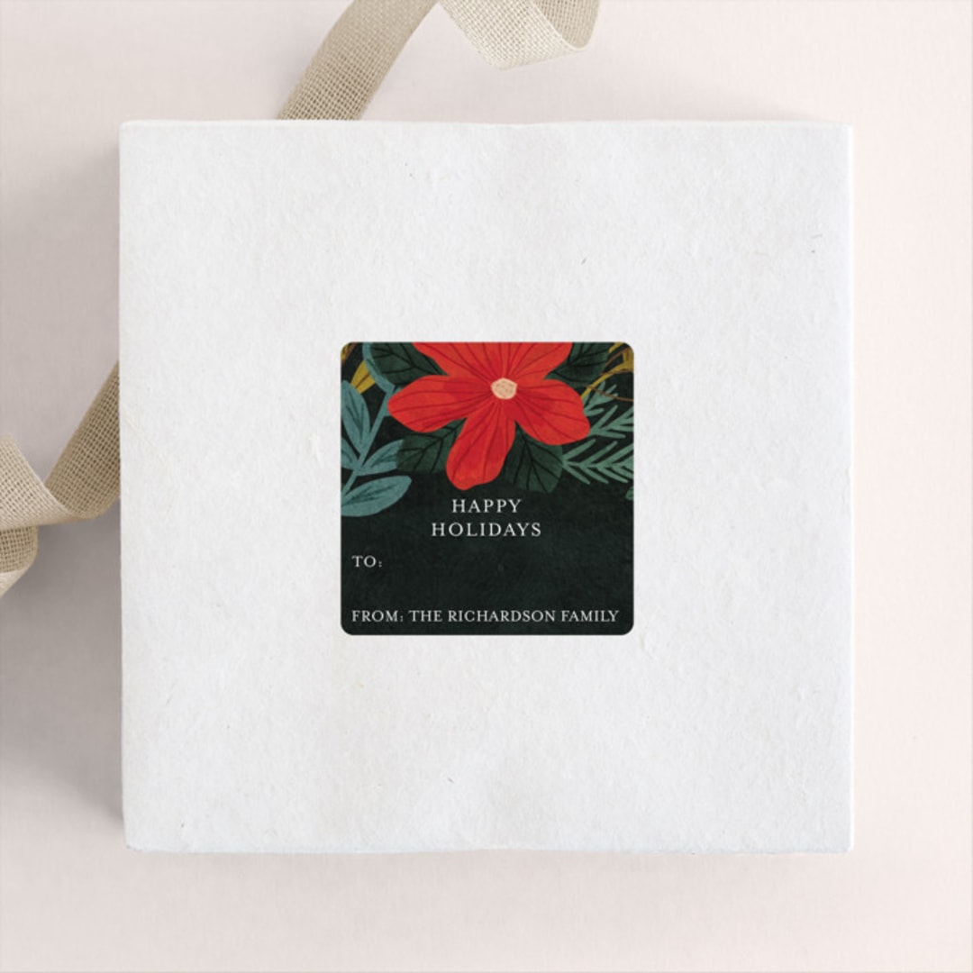 "Ornament Bouquet Pattern" - Custom Stickers in Emerald by Angel Walker - Front