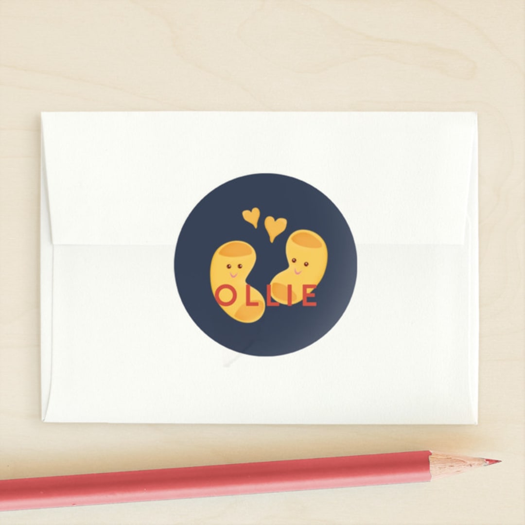 "So Cheesy" - Custom Stickers in Navy by Charter Oaks Creative - Front