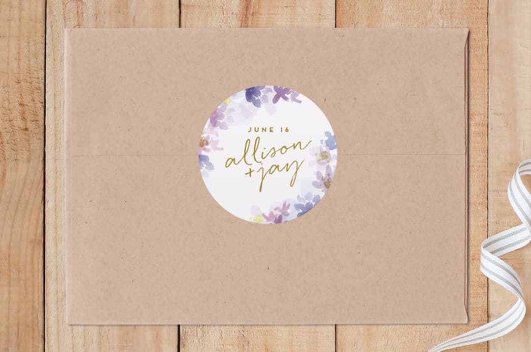 "Pressed Petals" - Custom Stickers in Golden by Olivia Kanaley Inman - Front