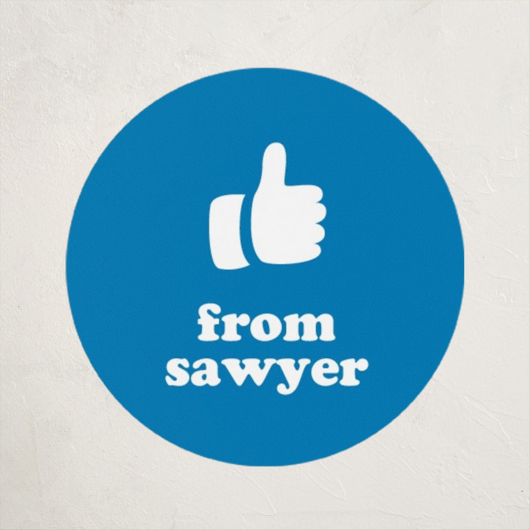 "Text" - Custom Stickers in True Blue by Lea Delaveris - Front