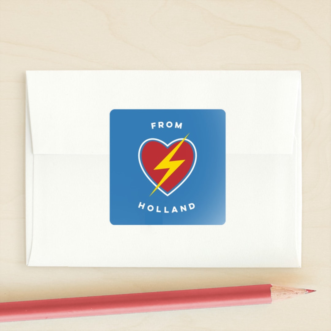 "Super Friend" - Custom Stickers in Aqua by Lehan Veenker - Front