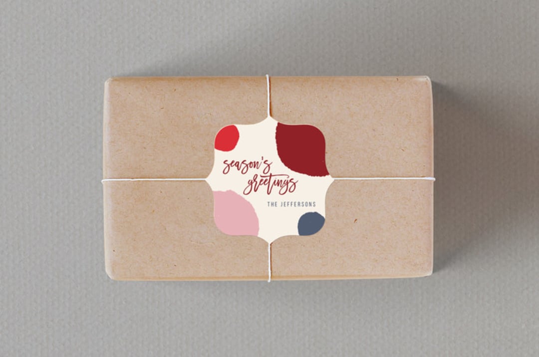"Painted Circles" - Custom Stickers in Peachy by Ilze Lucero - Front
