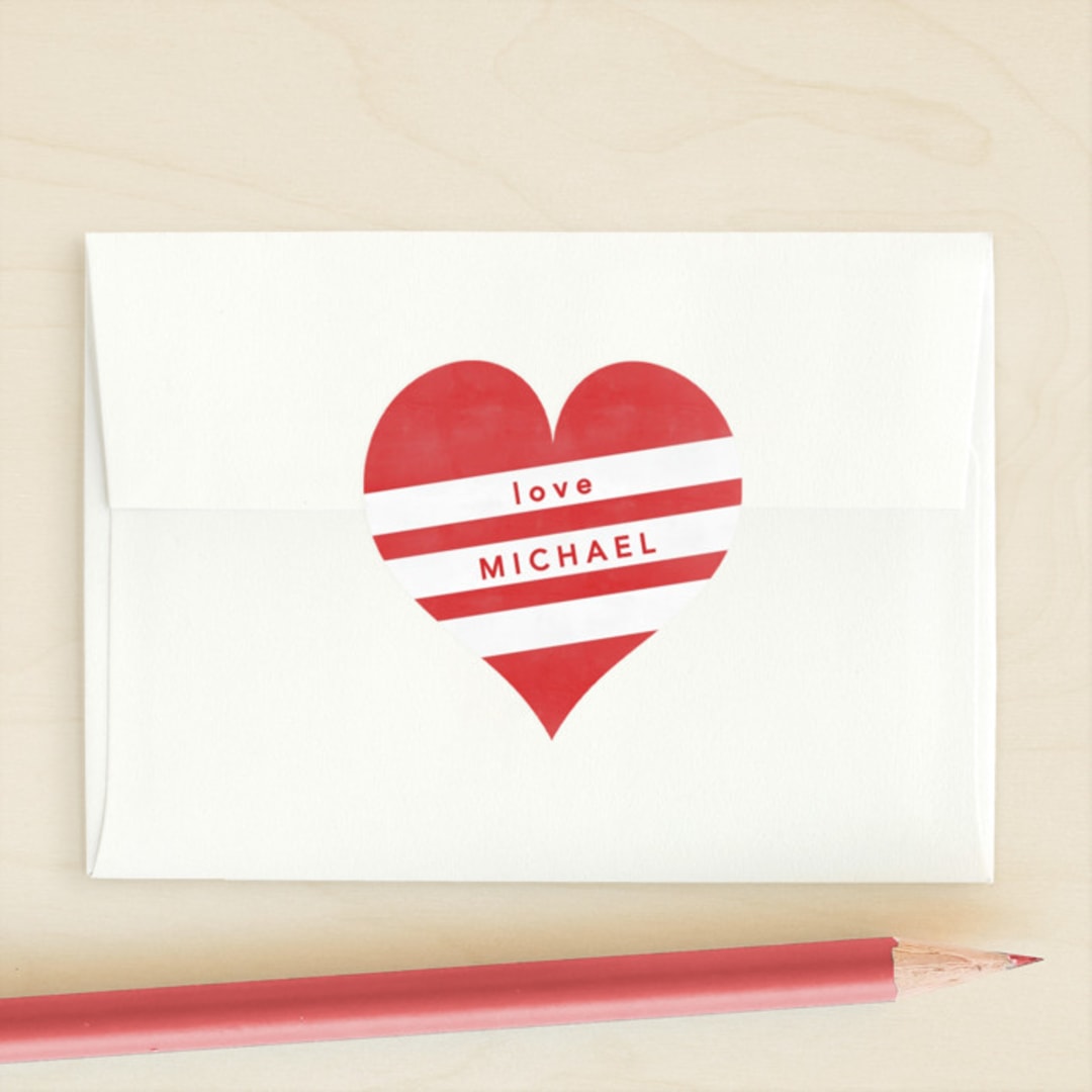 "Racing heart" - Custom Stickers in Tomato by Creo Study - Front