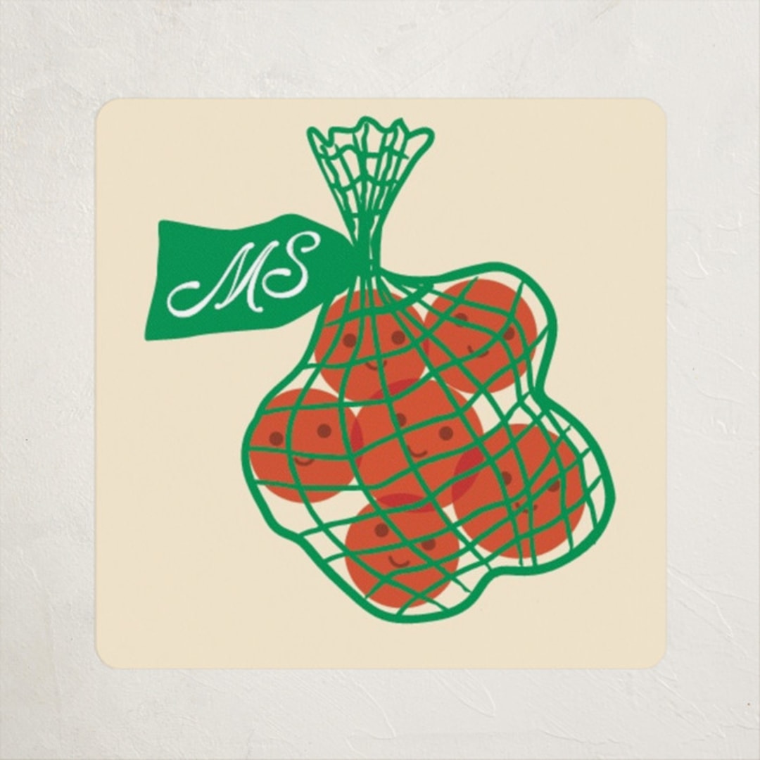 "Cuties" - Custom Stickers in Tangerine by Jennifer Lew - Front