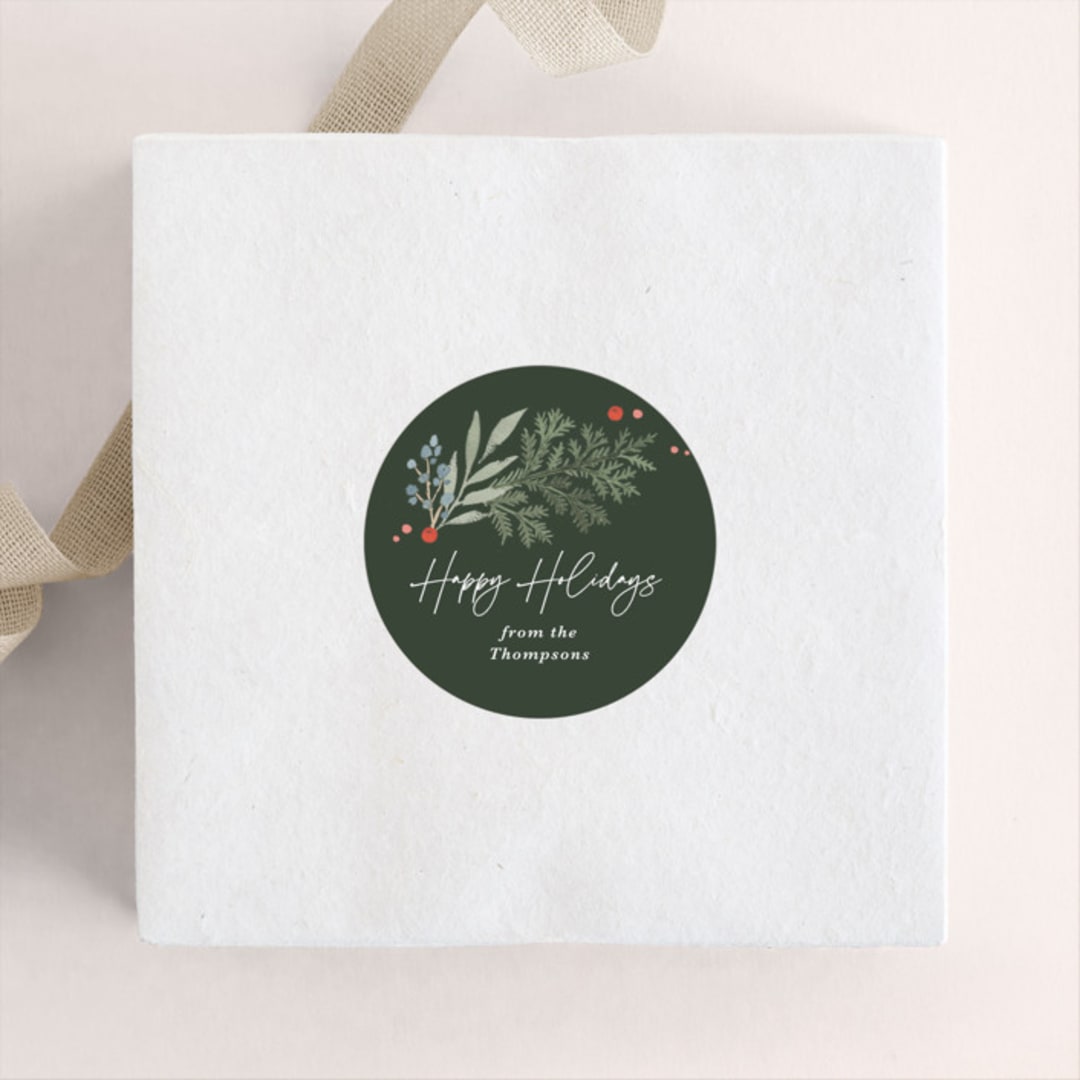 "Evergreens2" - Custom Stickers in Evergreen by Kristen Smith - Front