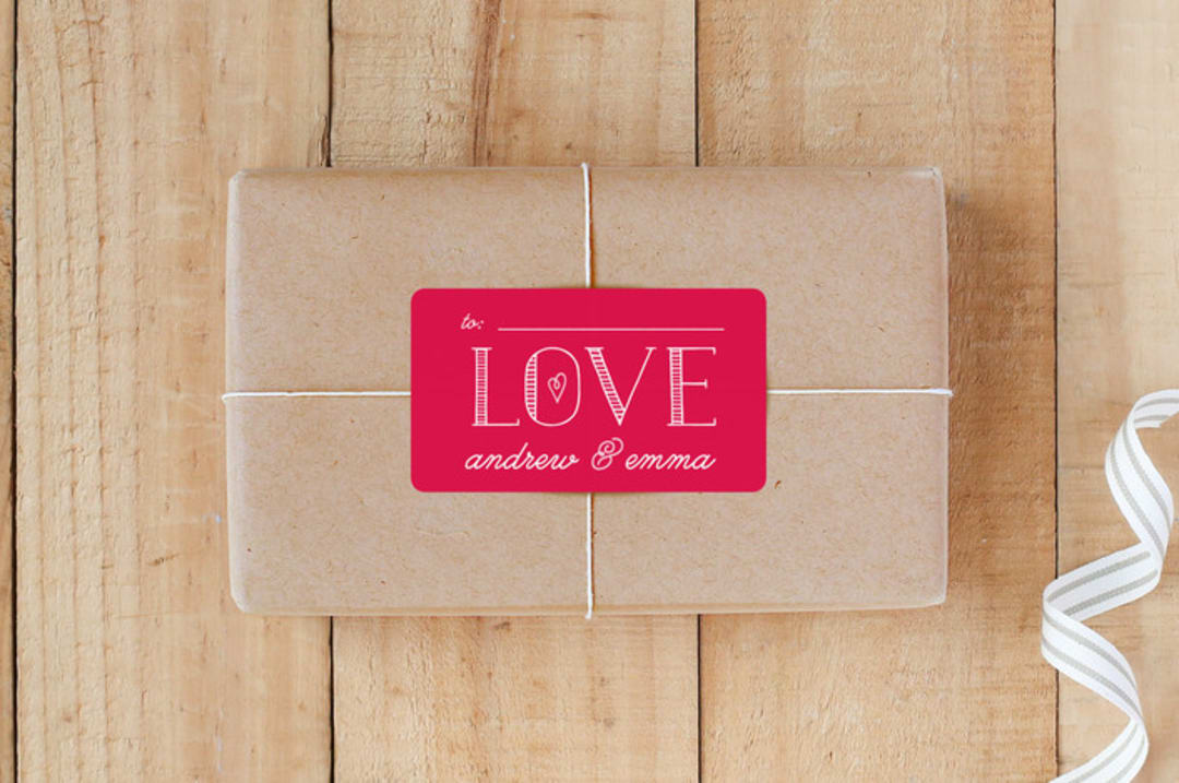 "Bold Love" - Custom Stickers in Poppy by Christina Novak - Front