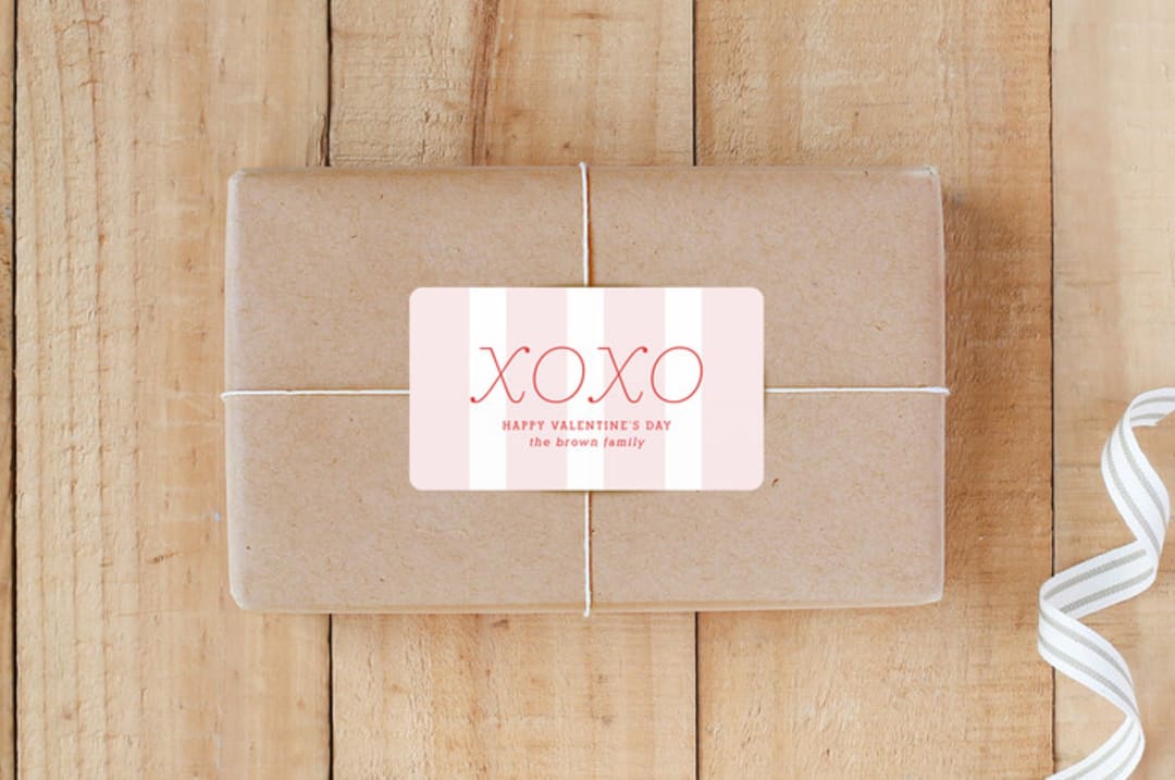 "XOXO" - Custom Stickers in Ruby Red by Lauren Chism - Front