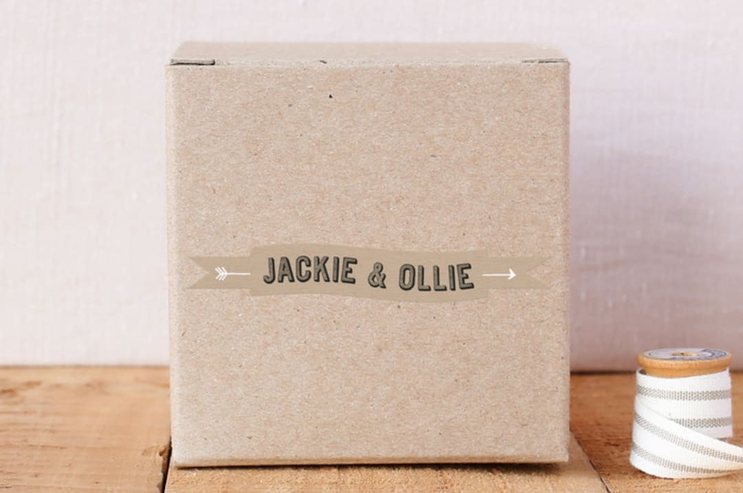 "And They Lived Wedding" - Custom Stickers in Kraft by fatfatin - Front