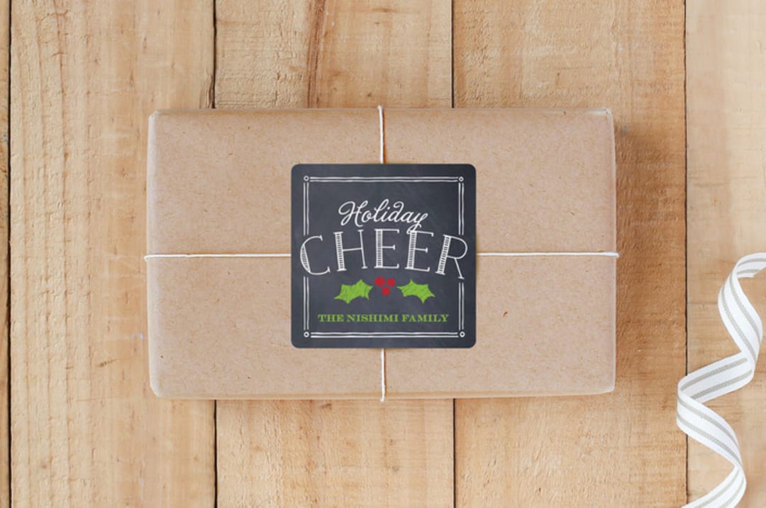"Chalkboard Cheer" - Custom Stickers in Chalkboard by Erin Deegan - Front