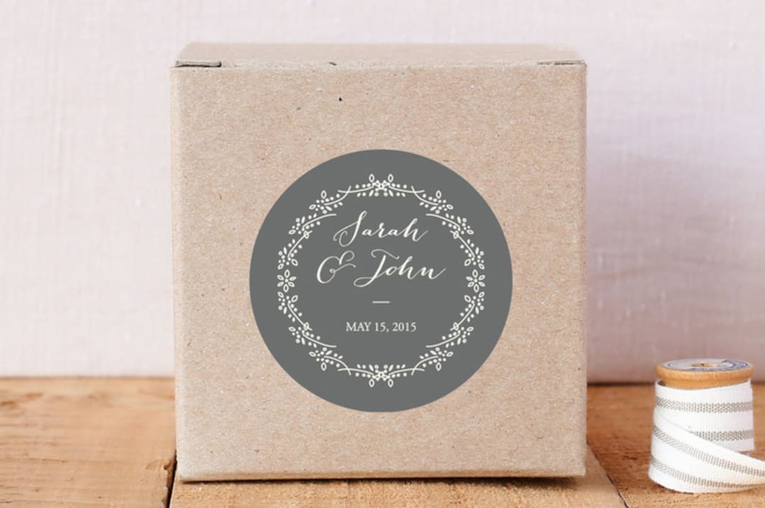 "Floral Reflection" - Custom Stickers in Charcoal by Lilian Cohen - Front