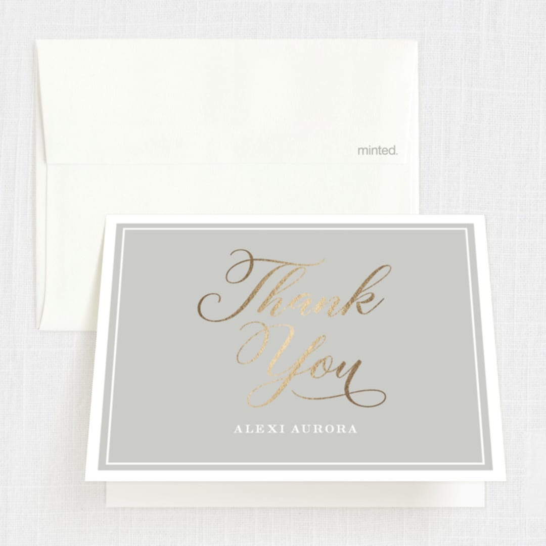 "Blessed Overlay" - Confirmation Thank You Cards in Snow by Baumbirdy - Front