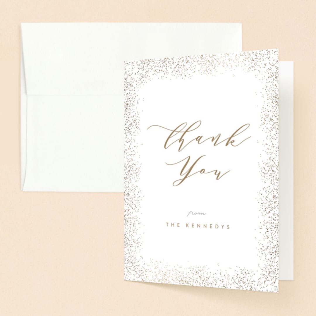 "Heavenly blessings" - Confirmation Thank You Cards in Champagne by Creo Study - Front