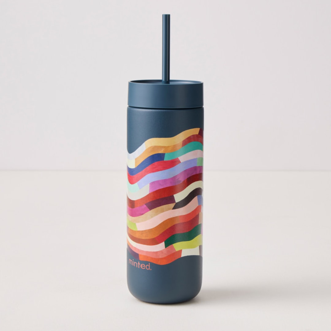 "Strata" - Carter Cold Tumblers in Stone Blue by melanie mikecz - Carter Cold Tumbler