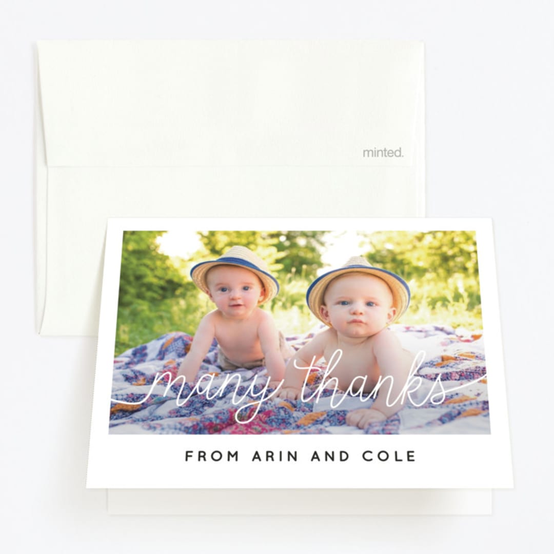 "Let's Celebrate a Birthday" - Children's Birthday Party Thank You Cards in Sugar by Christine Taylor - Front