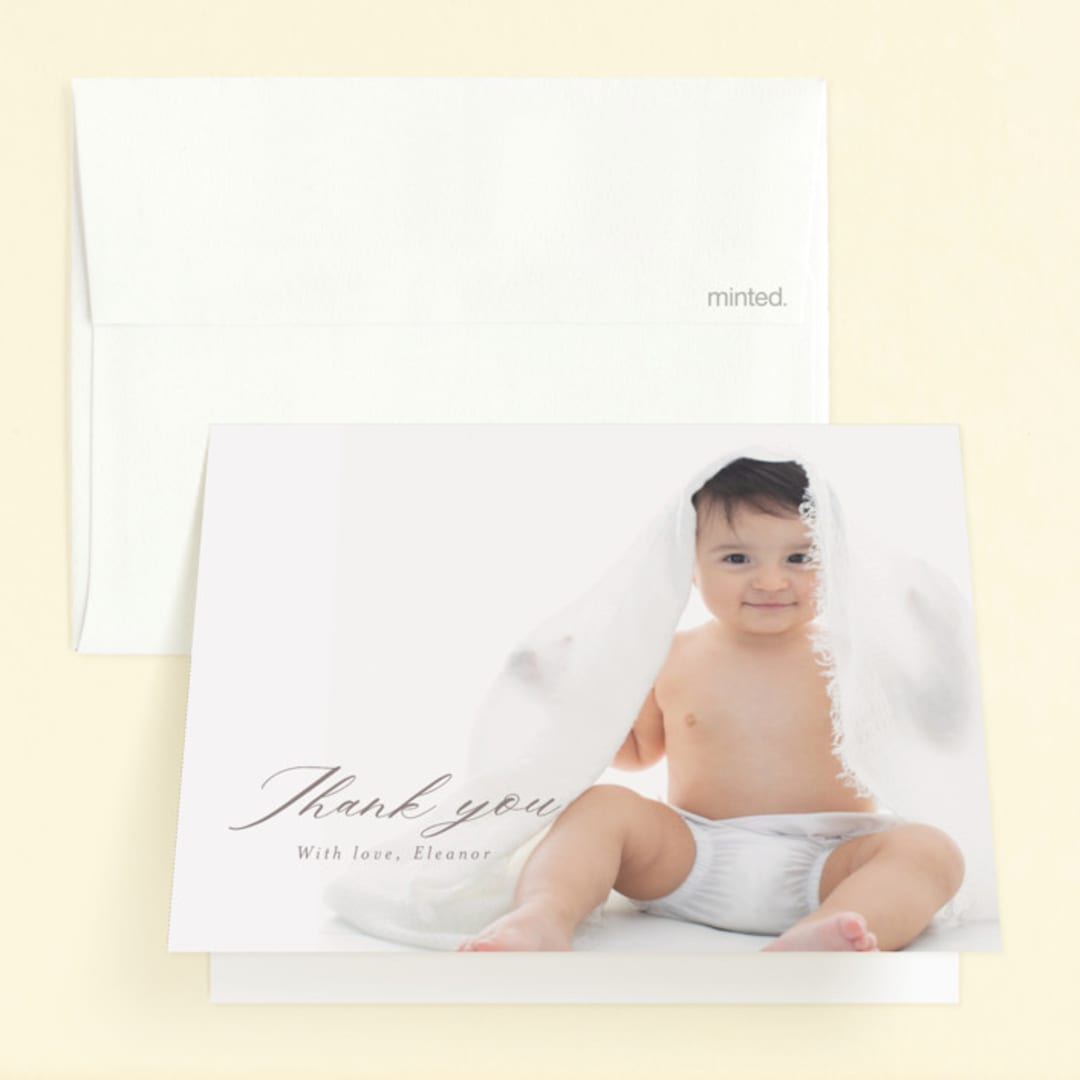 "Join in the fun!" - Children's Birthday Party Thank You Cards in Cloud by Hudson meet Rose - Front