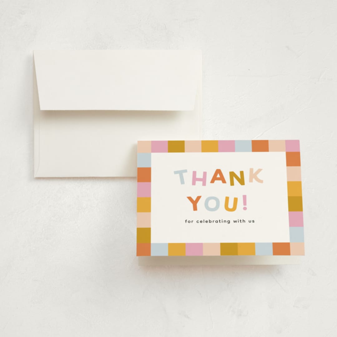 "Two Much Fun" - Children's Birthday Party Thank You Cards in Gumdrop by Carmia Jordaan - Front