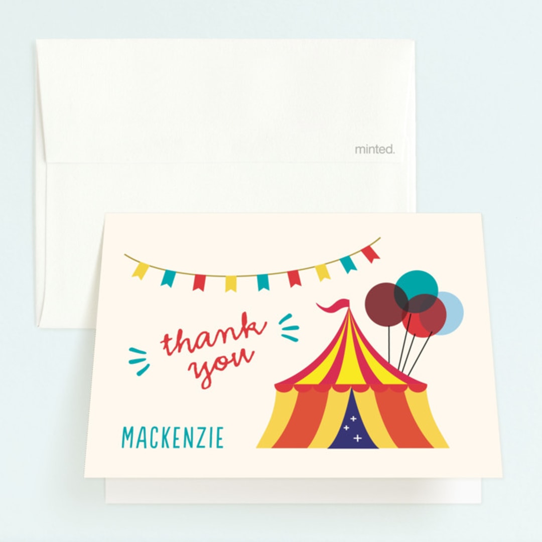 "Fritelle" - Children's Birthday Party Thank You Cards in Cherry by chocomocacino - Front