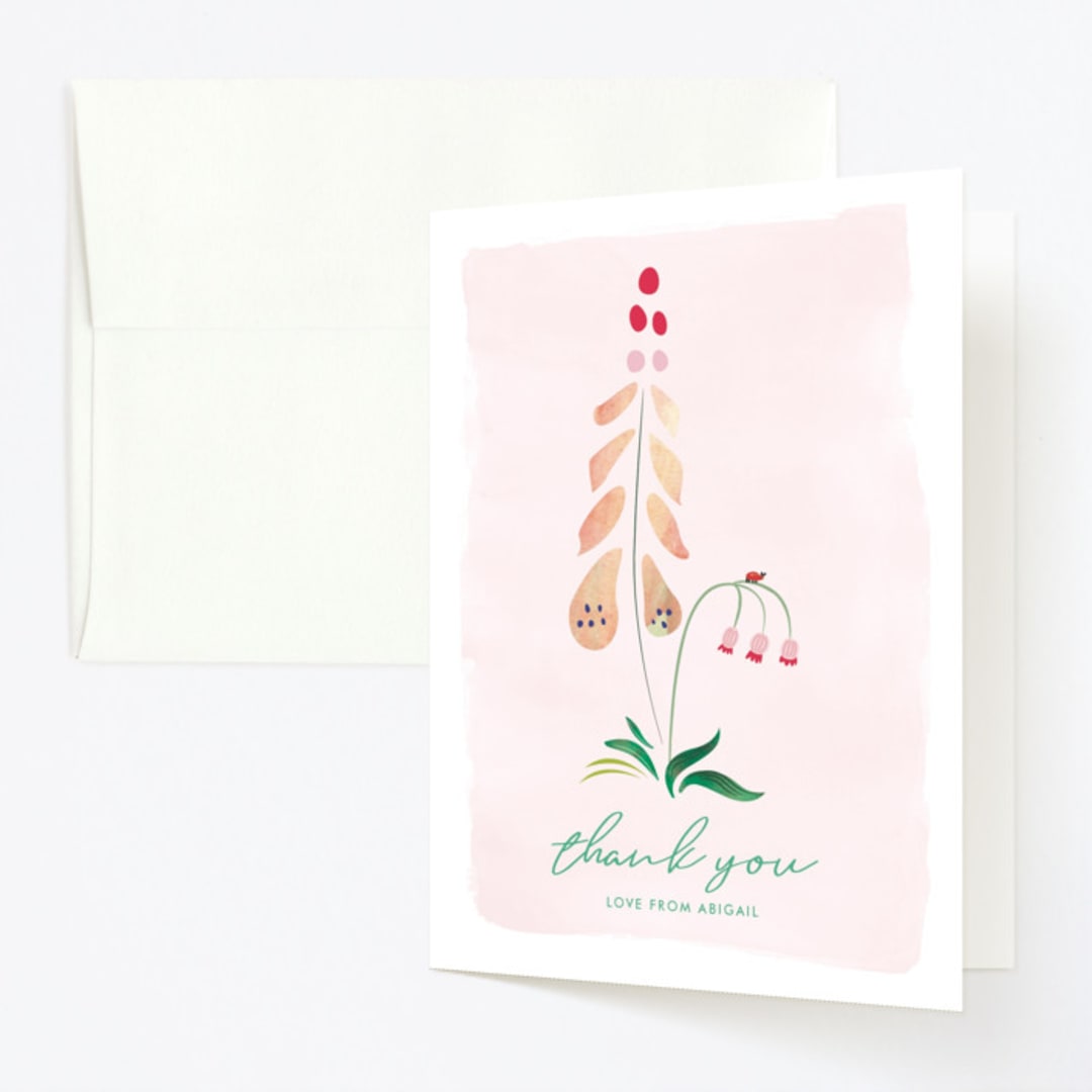"Number One Bug" - Children's Birthday Party Thank You Cards in Jade by Eve Schultz - Front