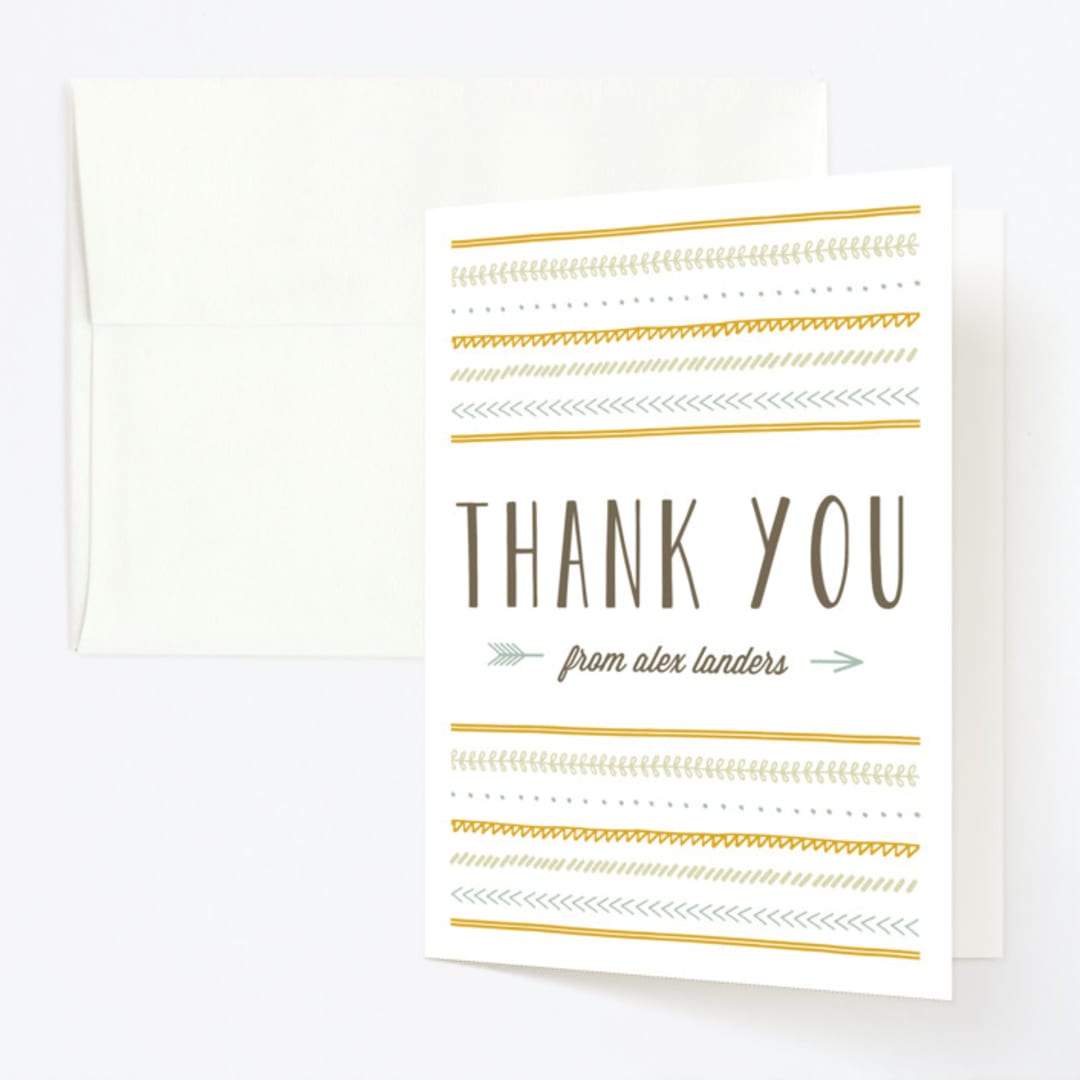 "birthday doodle" - Children's Birthday Party Thank You Cards in Marigold by Chasity Smith - Front