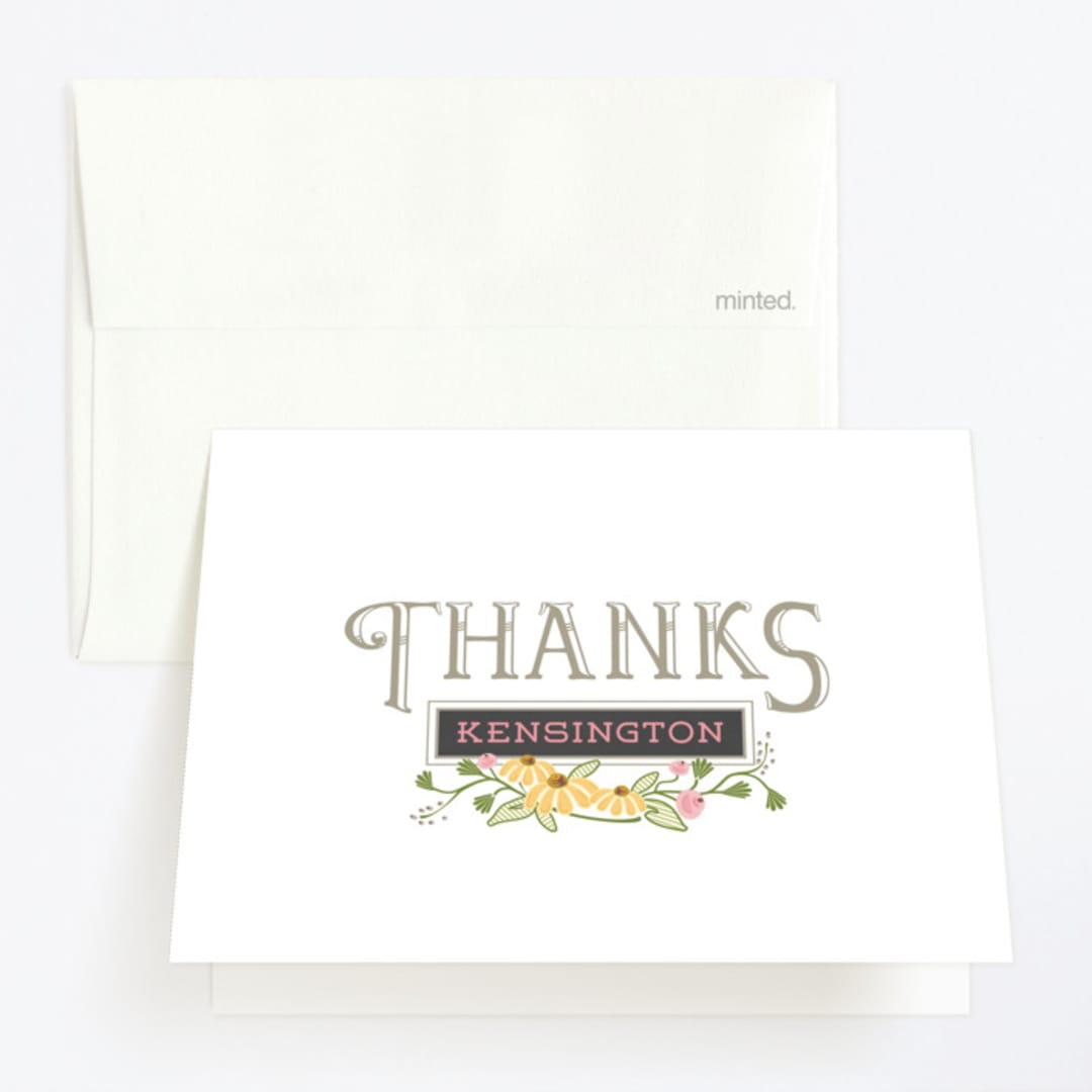 "Thee Big One" - Children's Birthday Party Thank You Cards in Chalkboard by Carole Crohan - CaroleeXpressions - Front