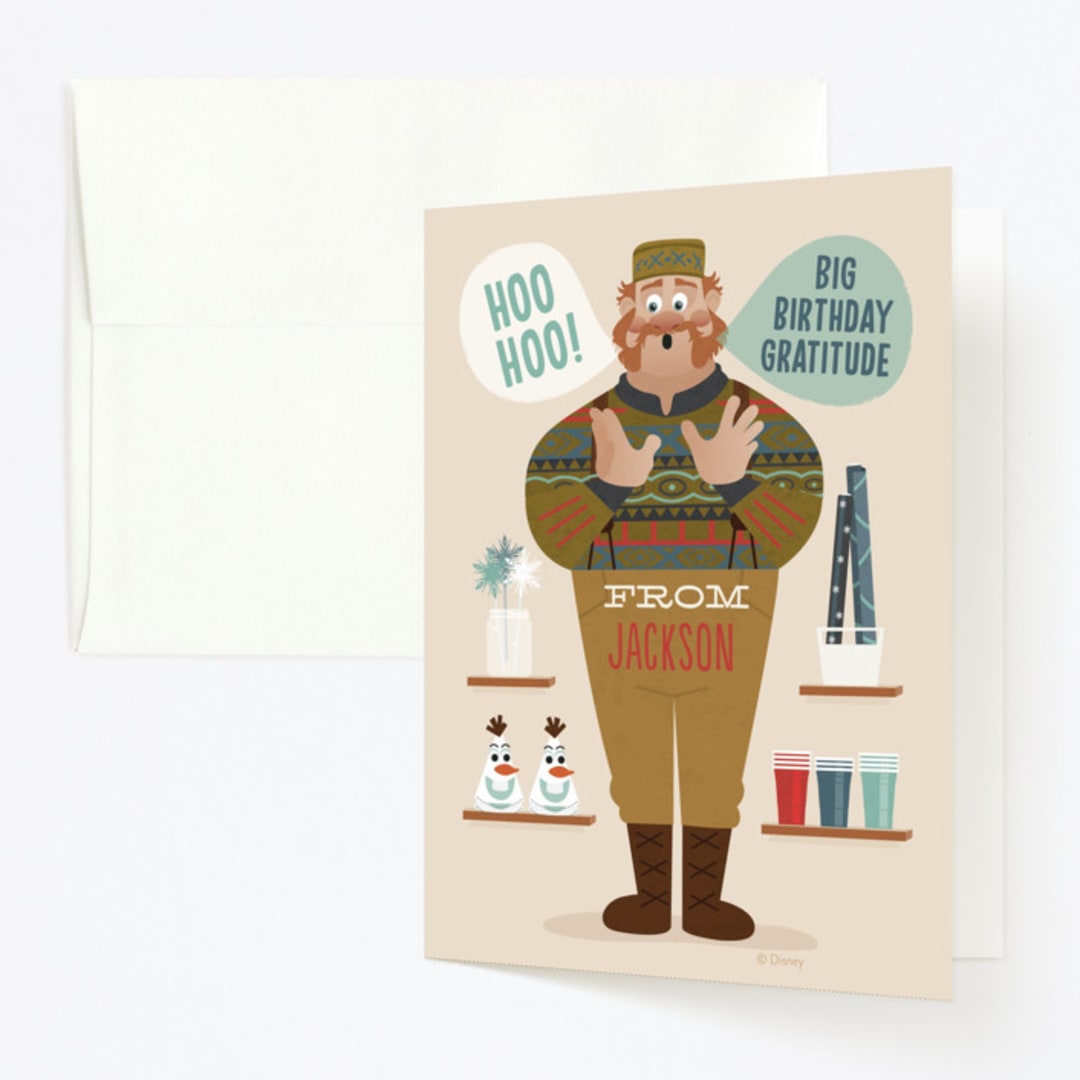 "Disney's Frozen Big Birthday Blowout" - Children's Birthday Party Thank You Cards in Birch by Erica Krystek - Front