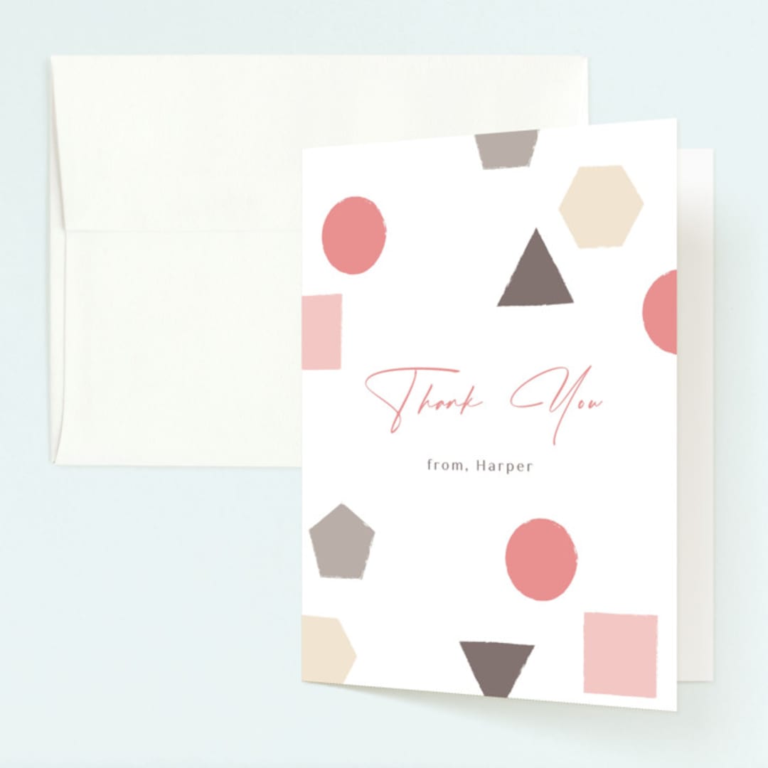 "Polaroid Big Number 1" - Children's Birthday Party Thank You Cards in Peony by fatfatin - Front