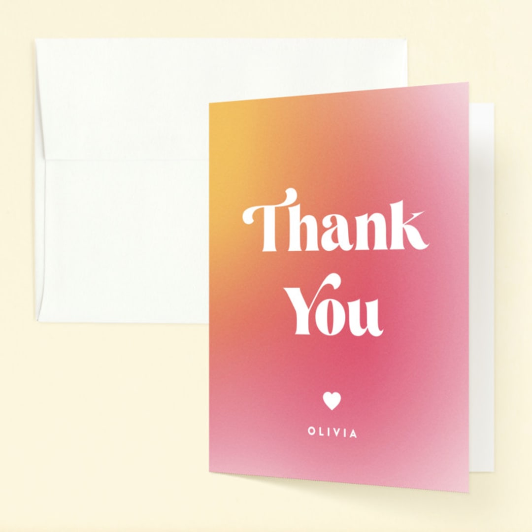 "Tie Dye Party" - Children's Birthday Party Thank You Cards in Coral by Nazia Hyder - Front