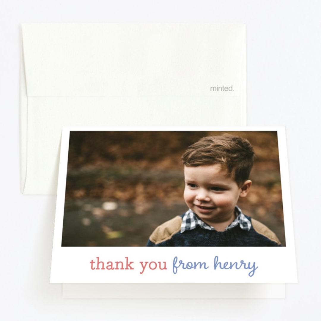 "One Two Three" - Children's Birthday Party Thank You Cards in Carnival by Susan Brown - Front