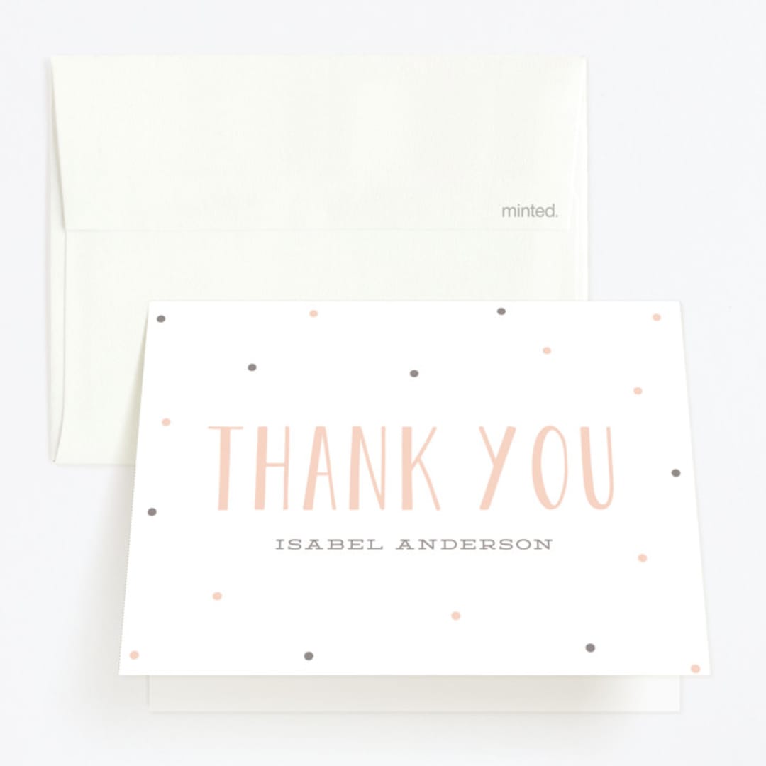 "Sweet Surprise" - Children's Birthday Party Thank You Cards in Buttercream by Leah Bisch - Front