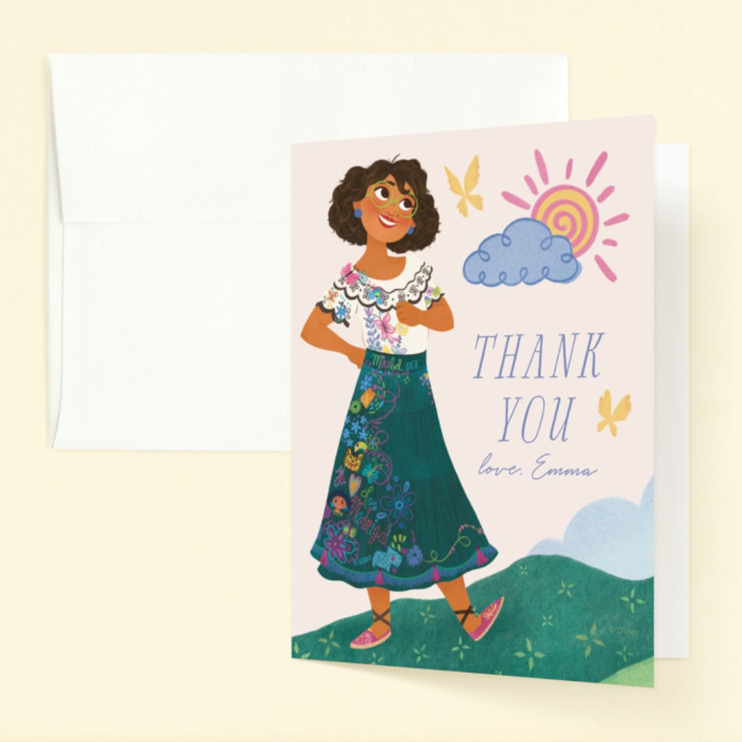 "Magical fiesta" - Children's Birthday Party Thank You Cards in Vanilla by Sabrin Deirani - Front