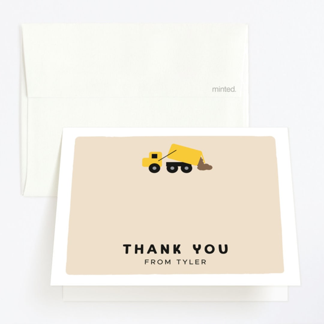 "party zone" - Children's Birthday Party Thank You Cards in Lemon Drop by Nicole Senecal - Front