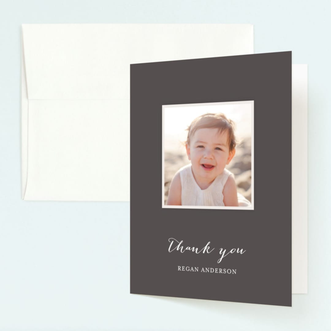 "Year in My Life" - Children's Birthday Party Thank You Cards in Cotton by Robin Ott - Front