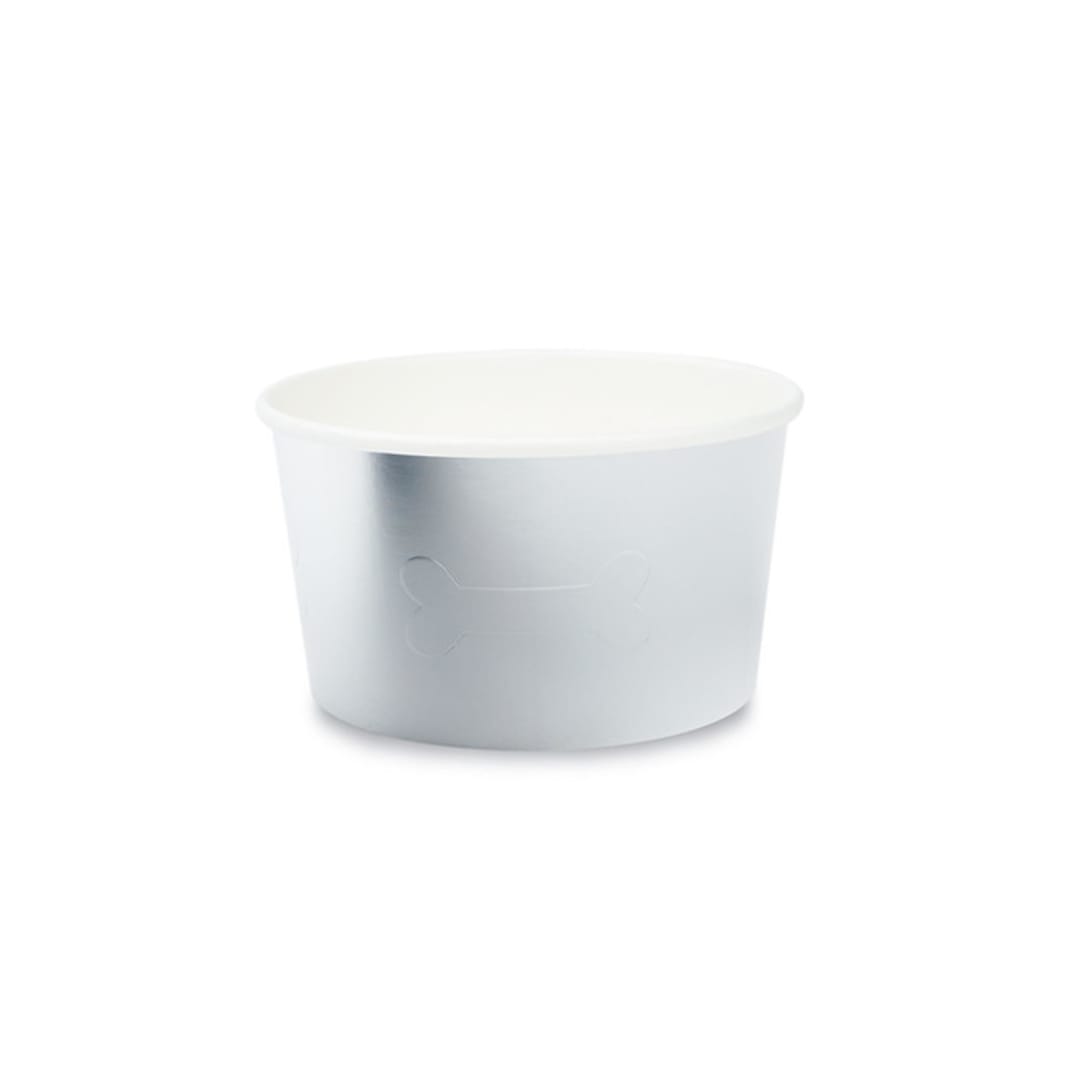 "Bow Wow Treat Cups" - Party Baking Cups in silver by Jollity and Co