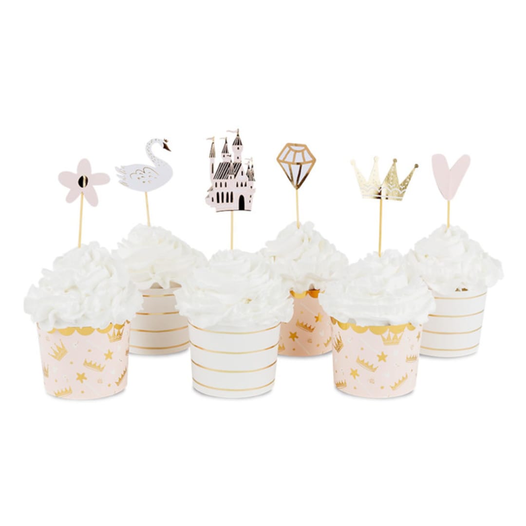 "Sweet Princess Cupcake Decorating Set" - Party Baking Cups in multicolor by Jollity and Co
