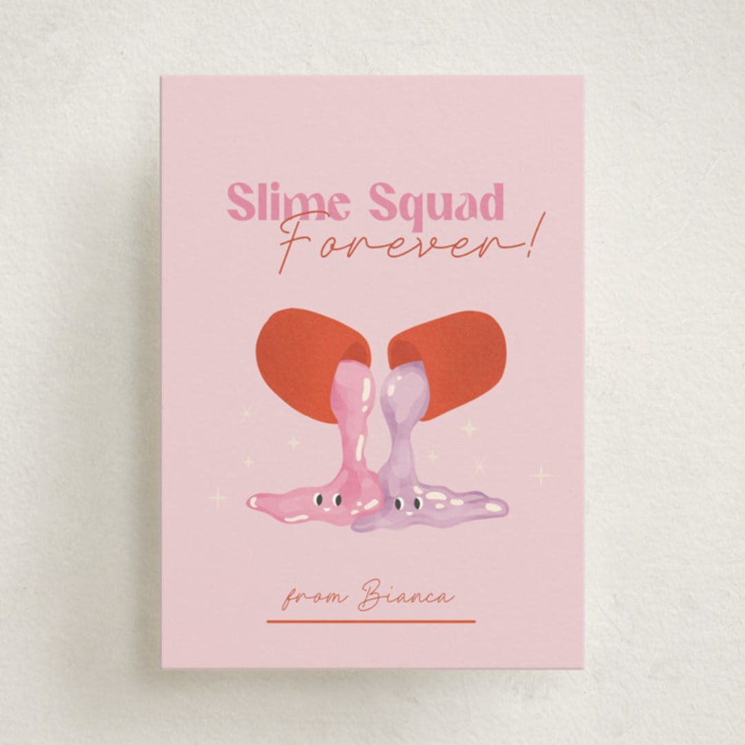 "Slime Squad" - Classroom Valentines in Peony by Kartika Paramita - Front