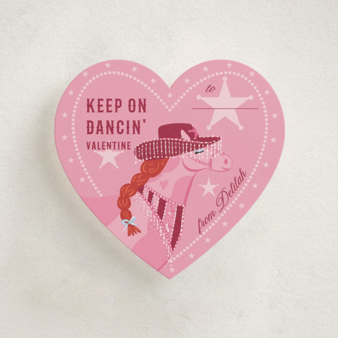 "Pink Poney Club" - Classroom Valentines in Rose by Studio Suku - Front
