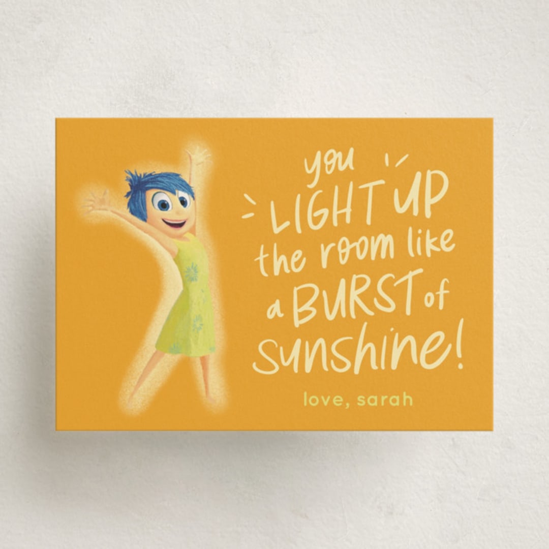 "Pixar Joy Burst of Sunshine" - Classroom Valentines in Sunshine by Annie Montgomery - Front
